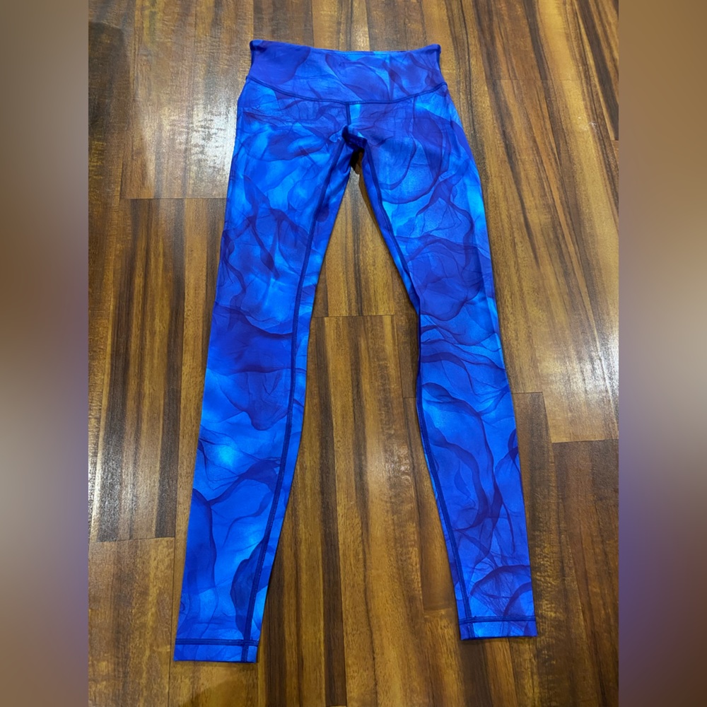 Blue lulu lemon leggings. Size 4.